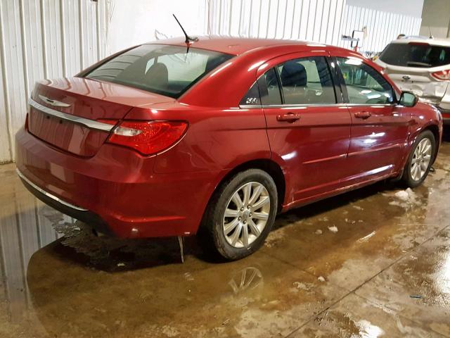 1C3CCBBB3DN635709 - 2013 CHRYSLER 200 TOURIN MAROON photo 4