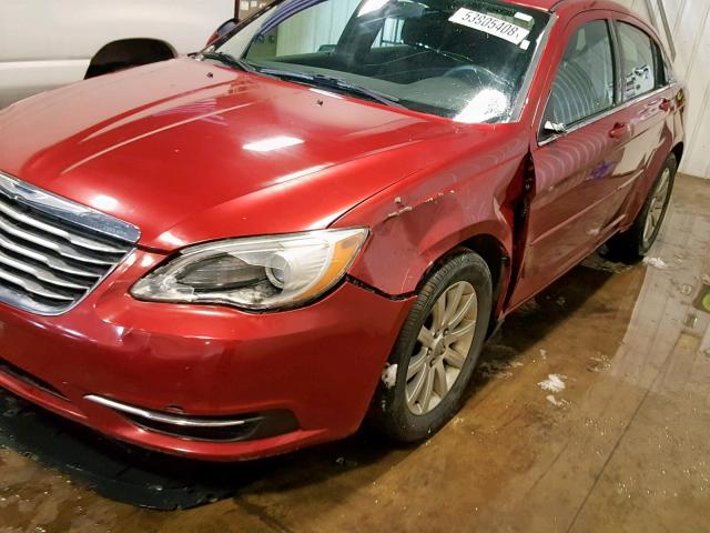 1C3CCBBB3DN635709 - 2013 CHRYSLER 200 TOURIN MAROON photo 9