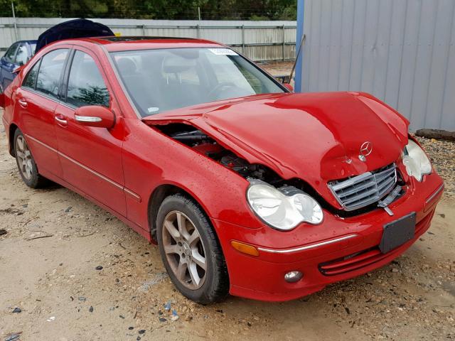 WDBRF92H27F909716 - 2007 MERCEDES-BENZ C 280 4MAT RED photo 1