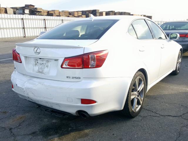 JTHBF5C24C5164004 - 2012 LEXUS IS 250 WHITE photo 4