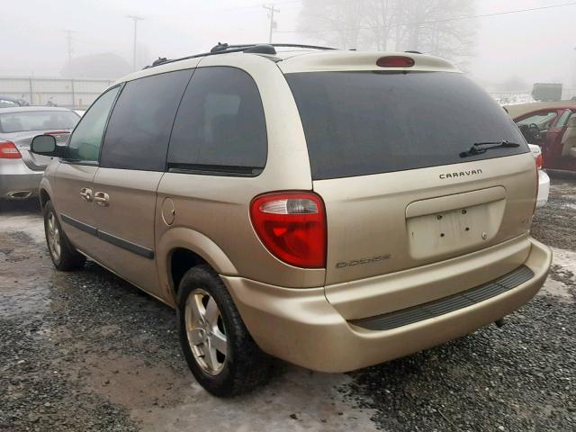 1D4GP45R56B537861 - 2006 DODGE CARAVAN SX GOLD photo 3