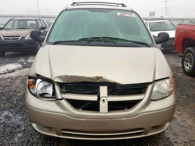 1D4GP45R56B537861 - 2006 DODGE CARAVAN SX GOLD photo 9