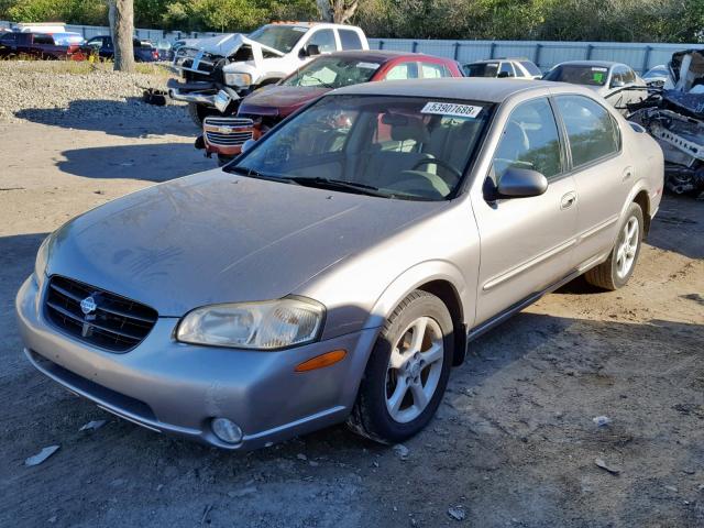 JN1CA31D51T842395 - 2001 NISSAN MAXIMA GXE SILVER photo 2