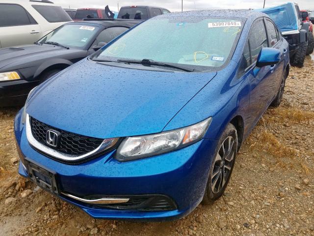 19XFB2F85DE023297 - 2013 HONDA CIVIC EX BLUE photo 2