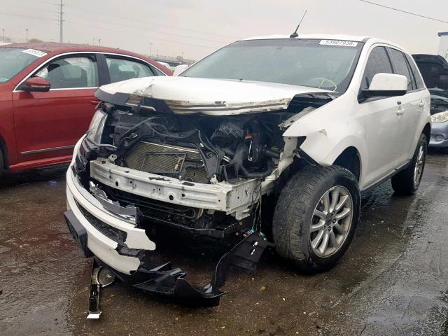 2FMDK4JC4ABA72620 - 2010 FORD EDGE SEL WHITE photo 2