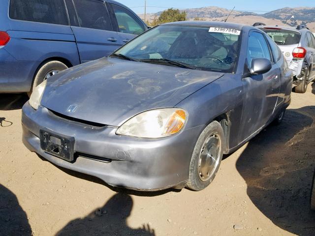 JHMZE1351YT000751 - 2000 HONDA INSIGHT GRAY photo 2