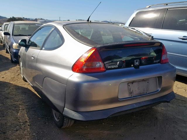 JHMZE1351YT000751 - 2000 HONDA INSIGHT GRAY photo 3