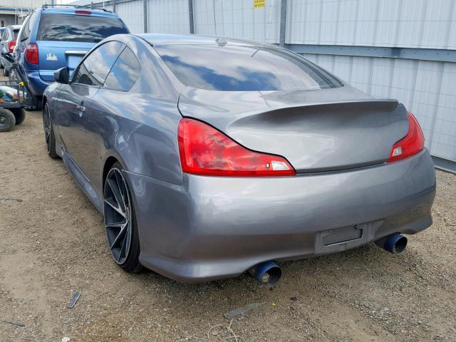 JNKCV64E48M108583 - 2008 INFINITI G37 BASE CHARCOAL photo 3