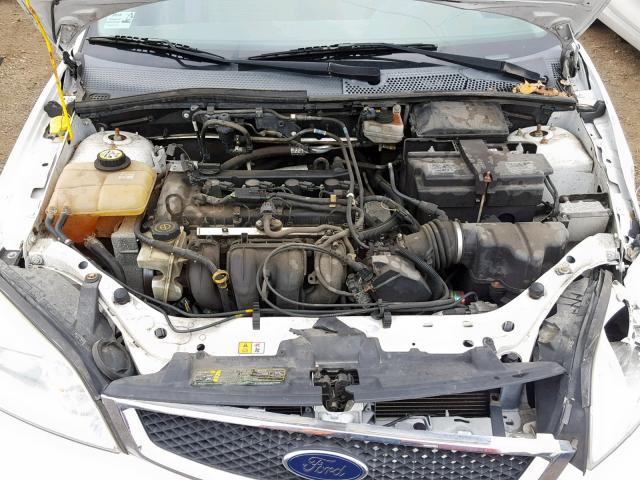 1FAFP34N87W250290 - 2007 FORD FOCUS ZX4 WHITE photo 7