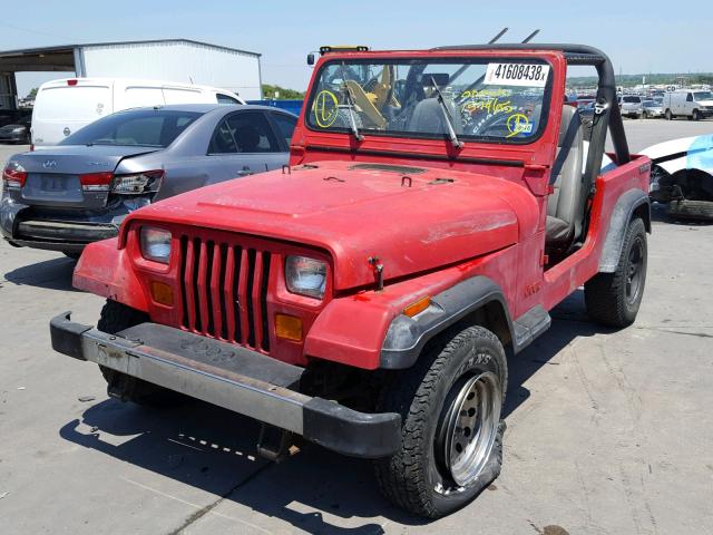 2J4FY19E0KJ104397 - 1989 JEEP WRANGLER / RED photo 2