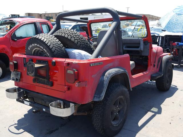 2J4FY19E0KJ104397 - 1989 JEEP WRANGLER / RED photo 4