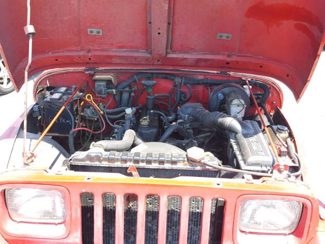 2J4FY19E0KJ104397 - 1989 JEEP WRANGLER / RED photo 7