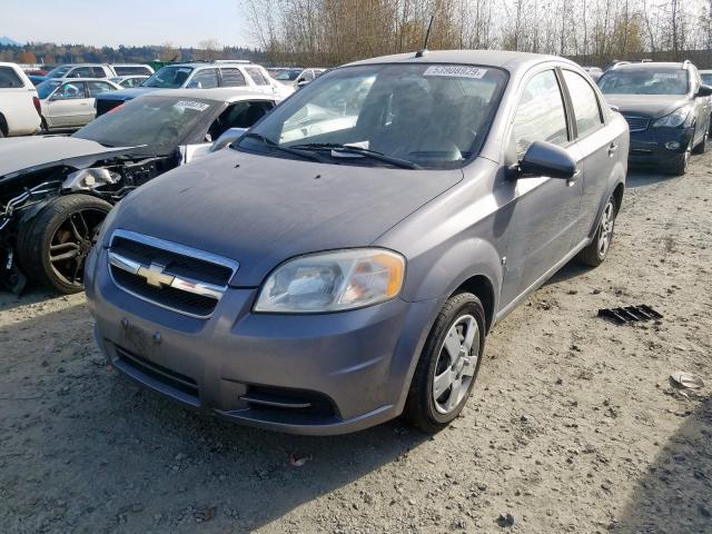 KL1TD56E29B625462 - 2009 CHEVROLET AVEO LS SILVER photo 2