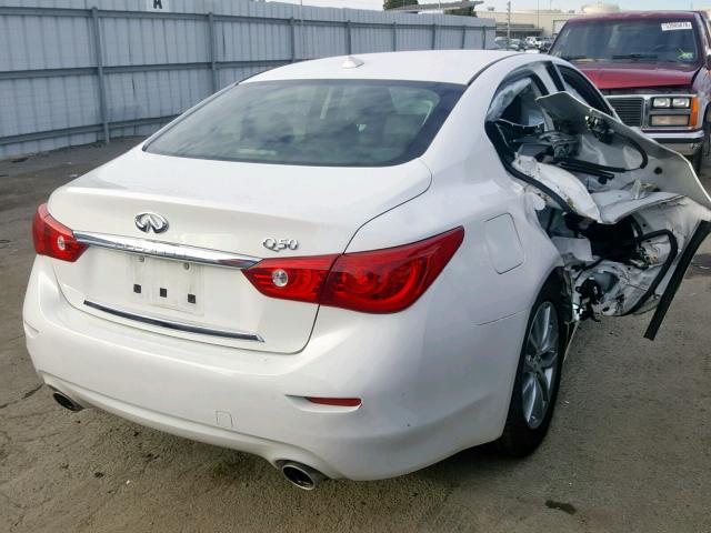 JN1BV7AP4FM338925 - 2015 INFINITI Q50 BASE WHITE photo 4