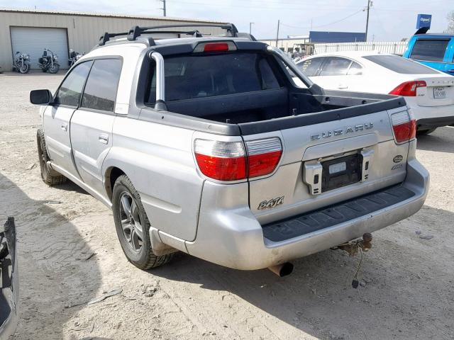 4S4BT63C966105100 - 2006 SUBARU BAJA TURBO SILVER photo 3