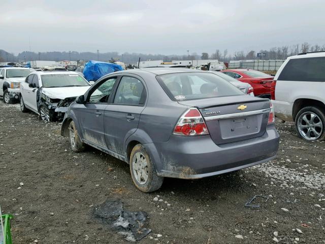 KL1TD5DE7BB212316 - 2011 CHEVROLET AVEO LS GRAY photo 3