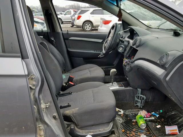 KL1TD5DE7BB212316 - 2011 CHEVROLET AVEO LS GRAY photo 5