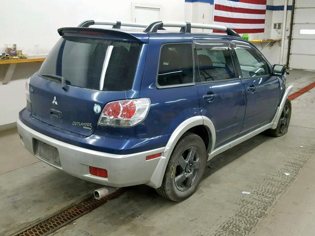 JA4LZ41G83U060105 - 2003 MITSUBISHI OUTLANDER BLUE photo 4