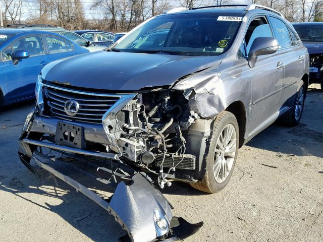 JTJBC1BA6D2058648 - 2013 LEXUS RX 450 GRAY photo 2