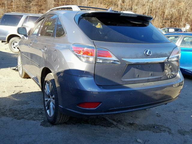 JTJBC1BA6D2058648 - 2013 LEXUS RX 450 GRAY photo 3