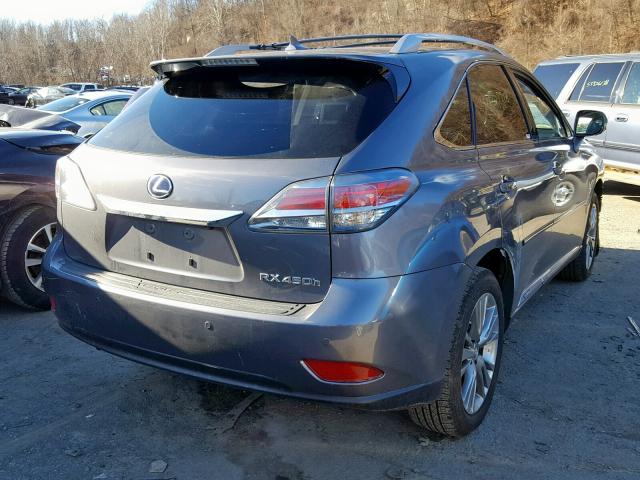 JTJBC1BA6D2058648 - 2013 LEXUS RX 450 GRAY photo 4