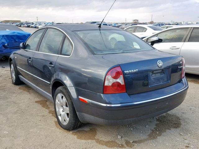 WVWTH63B72P451510 - 2002 VOLKSWAGEN PASSAT GLX BLUE photo 3