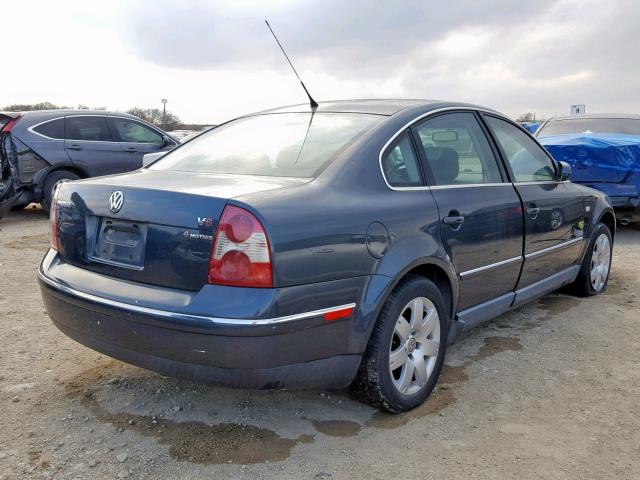 WVWTH63B72P451510 - 2002 VOLKSWAGEN PASSAT GLX BLUE photo 4