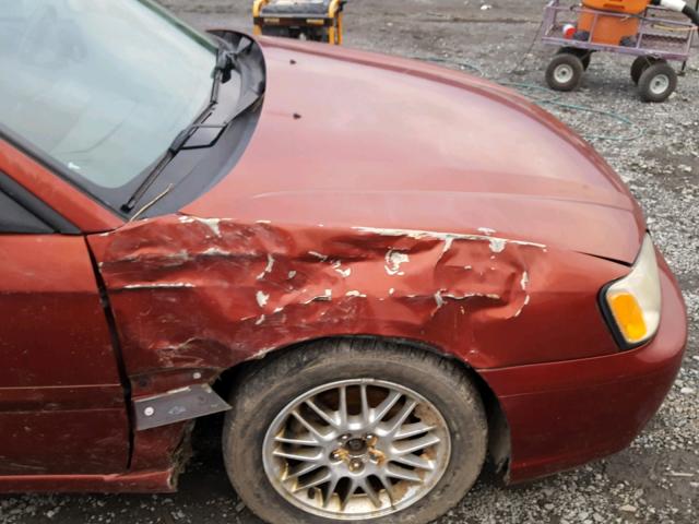 4S3BE625446204065 - 2004 SUBARU LEGACY L S MAROON photo 9