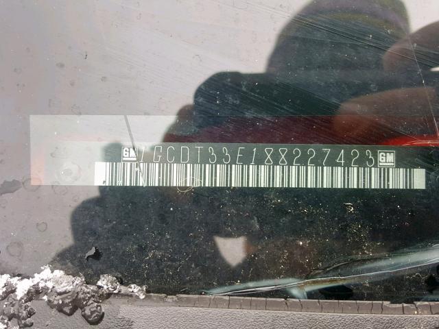 1GCDT33E188227423 - 2008 CHEVROLET COLORADO L RED photo 10