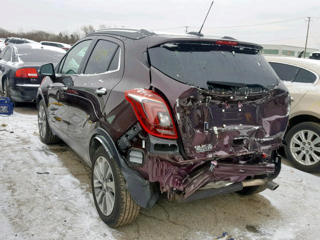 KL4CJASB5JB643782 - 2018 BUICK ENCORE PRE PURPLE photo 3