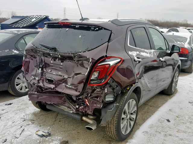 KL4CJASB5JB643782 - 2018 BUICK ENCORE PRE PURPLE photo 4