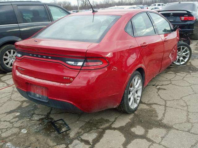 1C3CDFBA0DD139669 - 2013 DODGE DART SXT RED photo 4