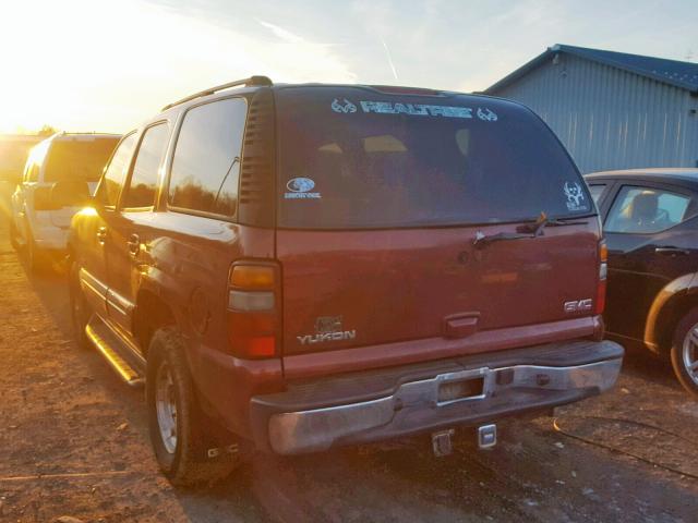 1GKEK13V13J317835 - 2003 GMC YUKON MAROON photo 3