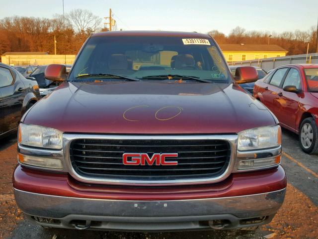 1GKEK13V13J317835 - 2003 GMC YUKON MAROON photo 9