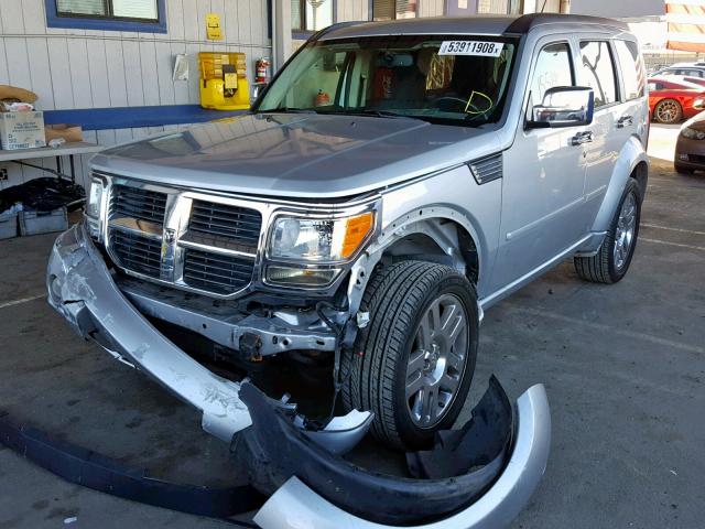 1D8GT58657W621884 - 2007 DODGE NITRO R/T SILVER photo 2