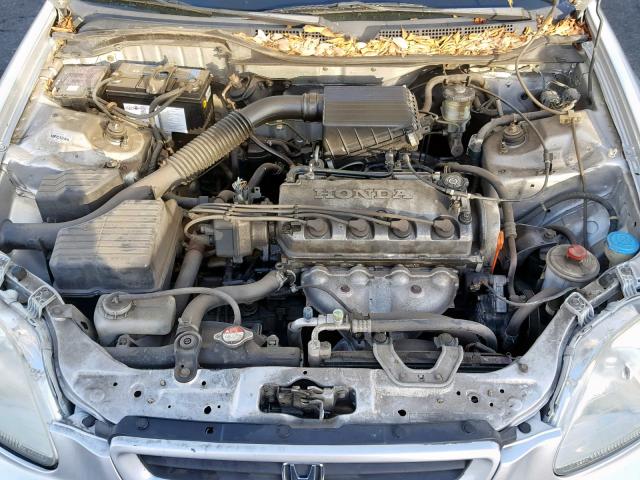 1HGEJ6228VL085083 - 1997 HONDA CIVIC DX SILVER photo 7