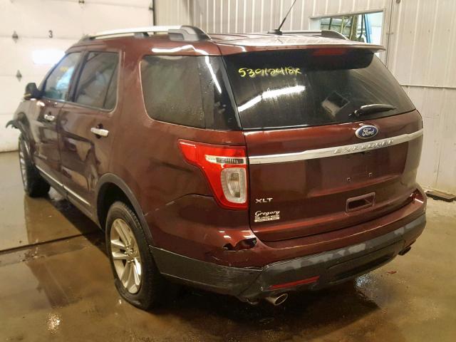 1FMHK7D88CGA25631 - 2012 FORD EXPLORER X RED photo 3