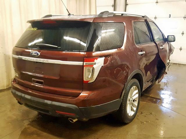 1FMHK7D88CGA25631 - 2012 FORD EXPLORER X RED photo 4