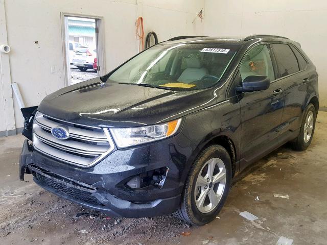 2FMTK3G85FBB76064 - 2015 FORD EDGE SE BLACK photo 2