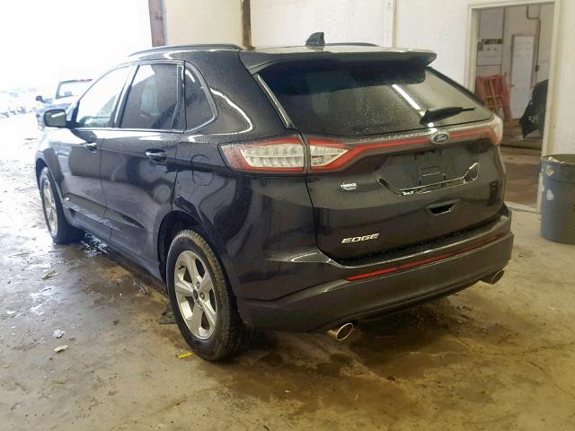 2FMTK3G85FBB76064 - 2015 FORD EDGE SE BLACK photo 3