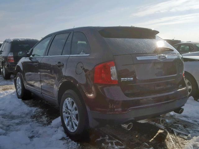 2FMDK4KC3BBA89683 - 2011 FORD EDGE LIMIT PURPLE photo 3