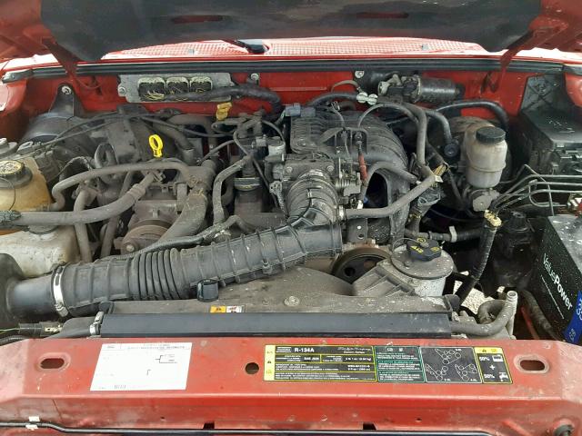 1FTYR10D47PA30914 - 2007 FORD RANGER RED photo 7