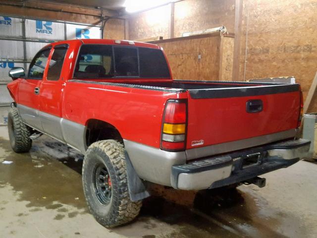 1GTEK19T2YZ158947 - 2000 GMC NEW SIERRA RED photo 3