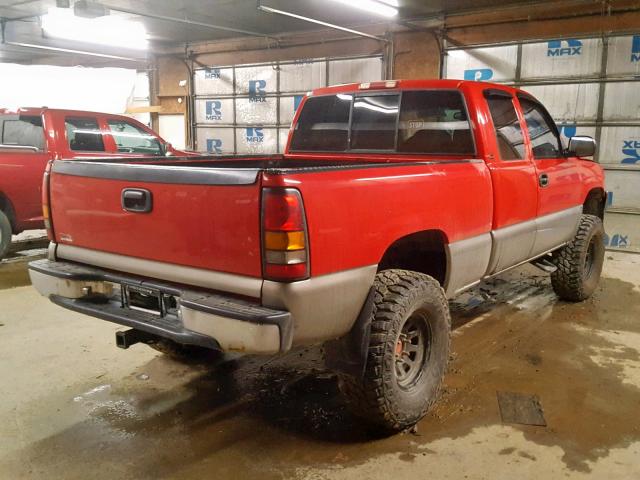 1GTEK19T2YZ158947 - 2000 GMC NEW SIERRA RED photo 4