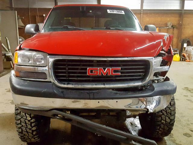 1GTEK19T2YZ158947 - 2000 GMC NEW SIERRA RED photo 7