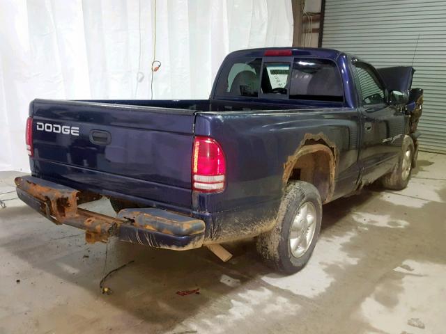 1B7FL26X8XS217196 - 1999 DODGE DAKOTA BLUE photo 4