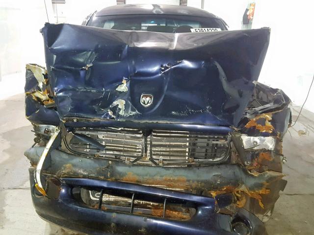 1B7FL26X8XS217196 - 1999 DODGE DAKOTA BLUE photo 7