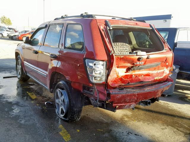 1J4HS48NX5C648336 - 2005 JEEP GRAND CHER RED photo 3