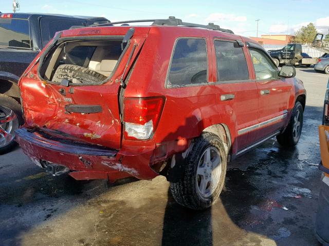 1J4HS48NX5C648336 - 2005 JEEP GRAND CHER RED photo 4