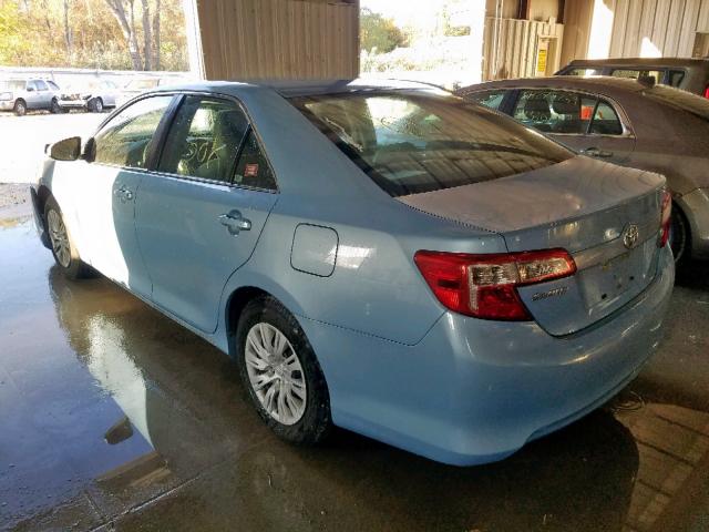 4T4BF1FK7CR264031 - 2012 TOYOTA CAMRY BASE BLUE photo 3